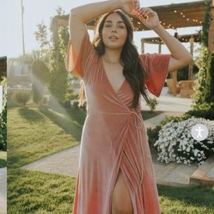 Buttery velvet mauve maxi!